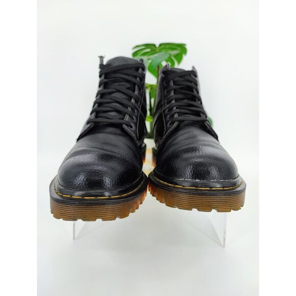 Dr. Martens Men's Roseland Black Leather Lace Up Combat Boots Size 8M US - Picture 2 of 8